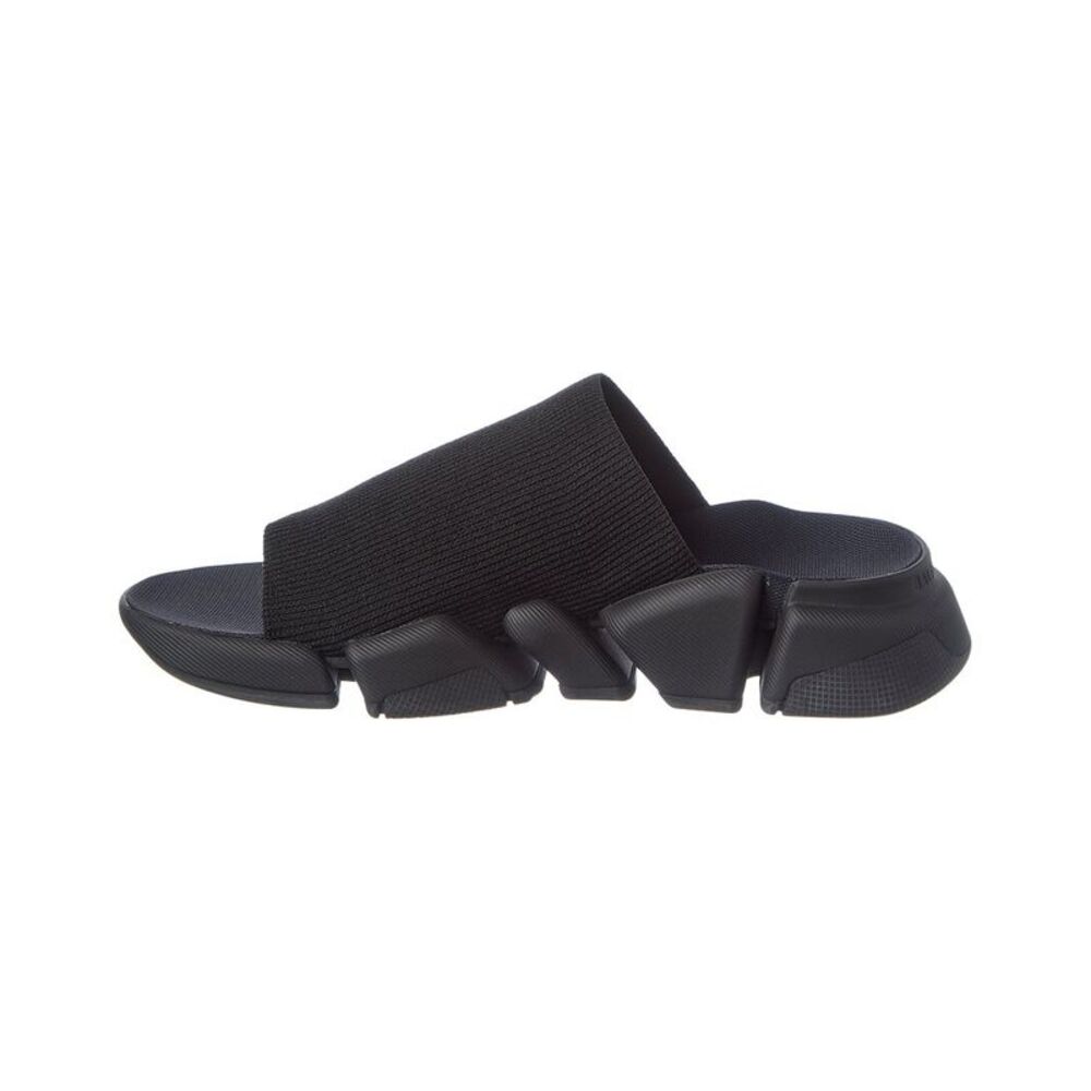 Balenciaga Speed Canvas Sandal, Black - Picture 2 of 5